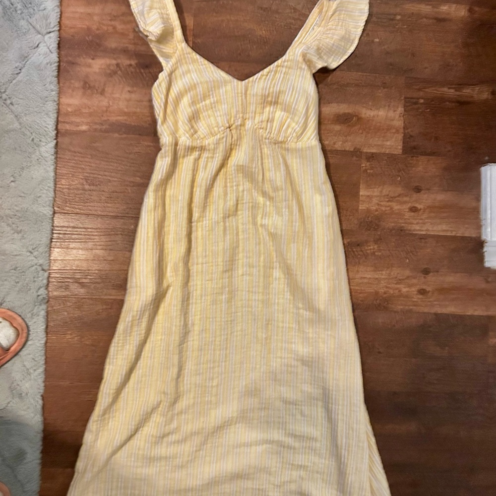 Sz- XS Yellow Striped Summer Dress